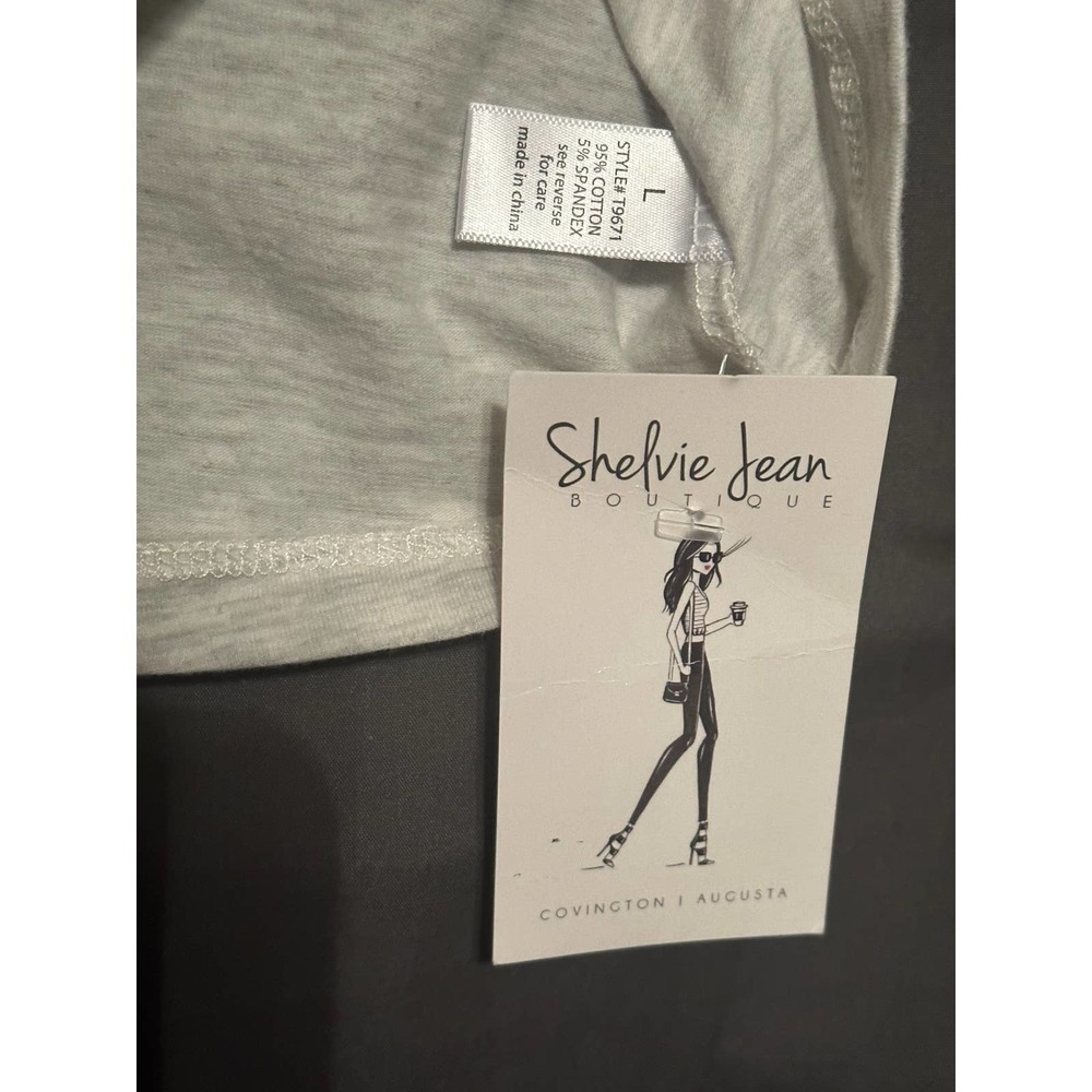 Juniors,Slim Fit 1/2 Sleeve Light Gray Active Basic Shirt Sz Large - Picture 3 of 6